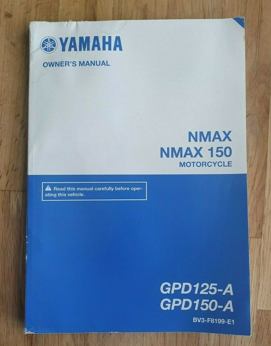 18 Yamaha Nmax Gpd 125 150 Owners Manual Handbook Bv3 F8199 E1 Ebay