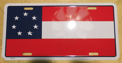 First National Flag Fahne  CSA Rebel Südstaaten Konföderierte Blechschild30x15cm