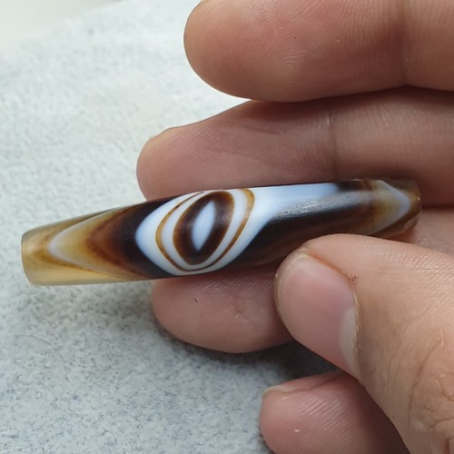Vintage Natural Beautiful Eye Pattern Middle Eastern Agate Bead Amulet 48.5mm. - Picture 9 of 19