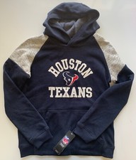 HOUSTON TEXANS Hoodie Sweatshirt Boys L 14 16 Fleece Embroidery OFFICIAL NFL NWT