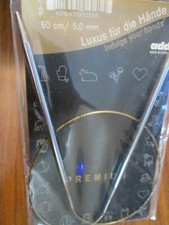 New Addi Premium Metal   Circular Knitting Needles 24" Length Size 5.0mm