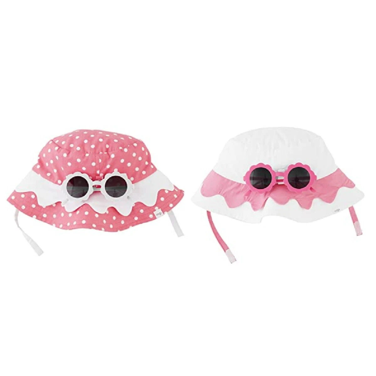 Mud Pie E3 Baby Girl Scallop Hat & Sunglasses 6-18mo 16010157 Choose Color