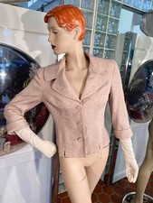 bebe Beige Short Jacket Blazer Made in USA Size 8