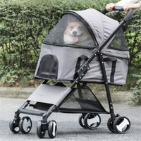 Hundewagen Hundebuggy Katzenwagen Tierbuggy Pet Stroller Auf Rollen Kinderwagen