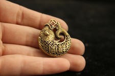 3 cm China Brass Pendant animal fish Pendant amulet handcraft Pendant