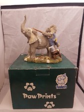 COUNTRY ARTISTS TUSKERS BUBBLE & SQUEAK ELEPHANTS WASHING LARGE GROUP ORNAMENT