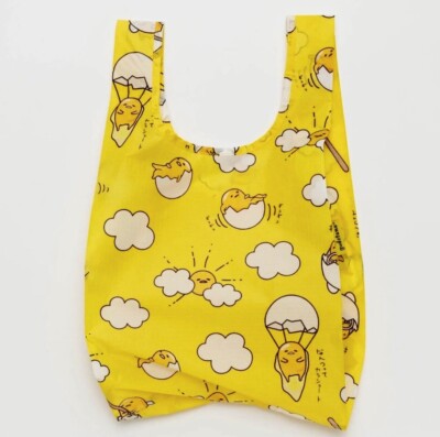 NEW! Baggu x Sanrio GUDETAMA  BABY  BAG   Washable Recyc. Nylon SOLD OUT & RARE!