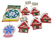 Darice Foamies Foam Kit Ornaments Gingerbread House Snowflake Snow Globe Lot