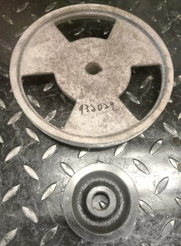 3 1/4" & 8 1/2" Dia Ribbed Pulley Set w/ 3/4" Bore Fit 6 Rib Belts SAVE!
