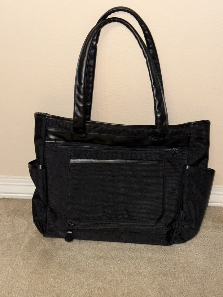 Duluth Trading Company Work / Diaper Bag Nylon With Leather Trim