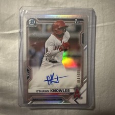 2021 Bowman Chrome Prospects Autographs Refractor CPA-DK D'Shawn Knowles /499 RC
