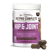 Dog Hip and Joint Supplement, 120 Count, Chicken Flavored Pain and Inflammation