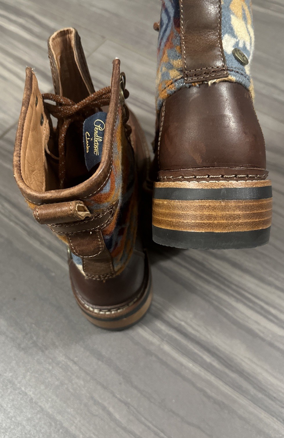 Pendleton Clarks Collaboration High Ankle Leather… - image 14