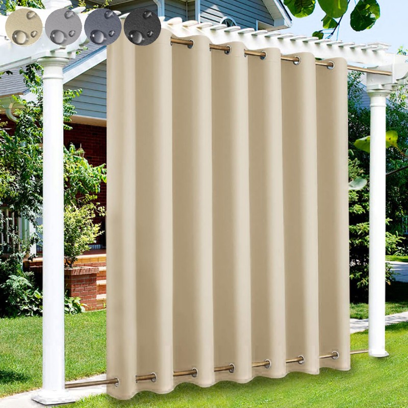 Cortina Exterior Cortinas Tiendas Jardín Pérgola Césped Terraza Impermeable DE