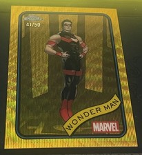 Wonder Man Gold Wave Refractor 41/50 2025 Topps Chrome Marvel #100. 41 out of 50