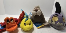 Disney Little Mermaid II Return Sea Plush UNDERTOW RARE Sebastian Flounder Dash