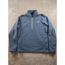The North Face Quarter 1/4 Zip Mens M Blue Fleece Long Sleeve Athleisure