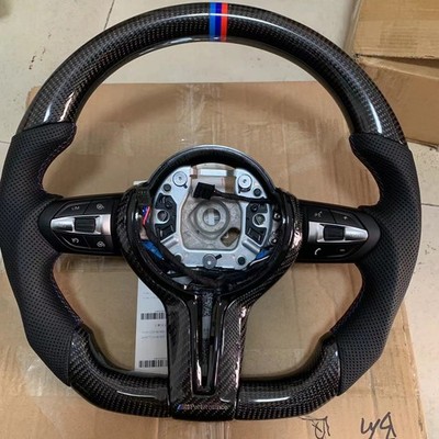 Flat Carbon Fiber Steering Wheel for BMW F20 F30 F32 F36 F80 F82 M3 M4 M5 F10 X3