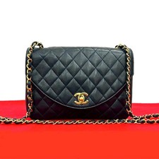 Chanel Matelassé Lambskin Shoulder Bag Women Blue One Size