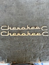 Piper PA-28 Cherokee C Side Cowl Emblems Script Badge Set LH RH OEM