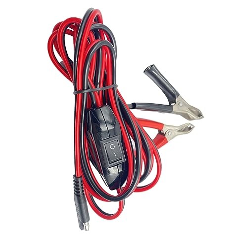 1Pcs 8.2 Feet SAE to Alligator Clips Clamps Wire Harness with On/Off Switch 
