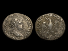 Caracalla BI Tetradrachm Antioch Syria Coele 214-15 AD - aVF