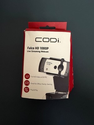 CODi Falco HD 1080P Webcam USB Camera 30FPS Plug & Play Complete Open Box