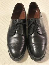 Allen Edmonds Black Dress Shoes Men's Size 14 D Wingtip Oxford Made USA