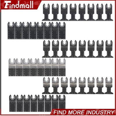 Findmall 48 Pieces Metal Wood Oscillating Multitool Quick Release Saw Blades Kit
