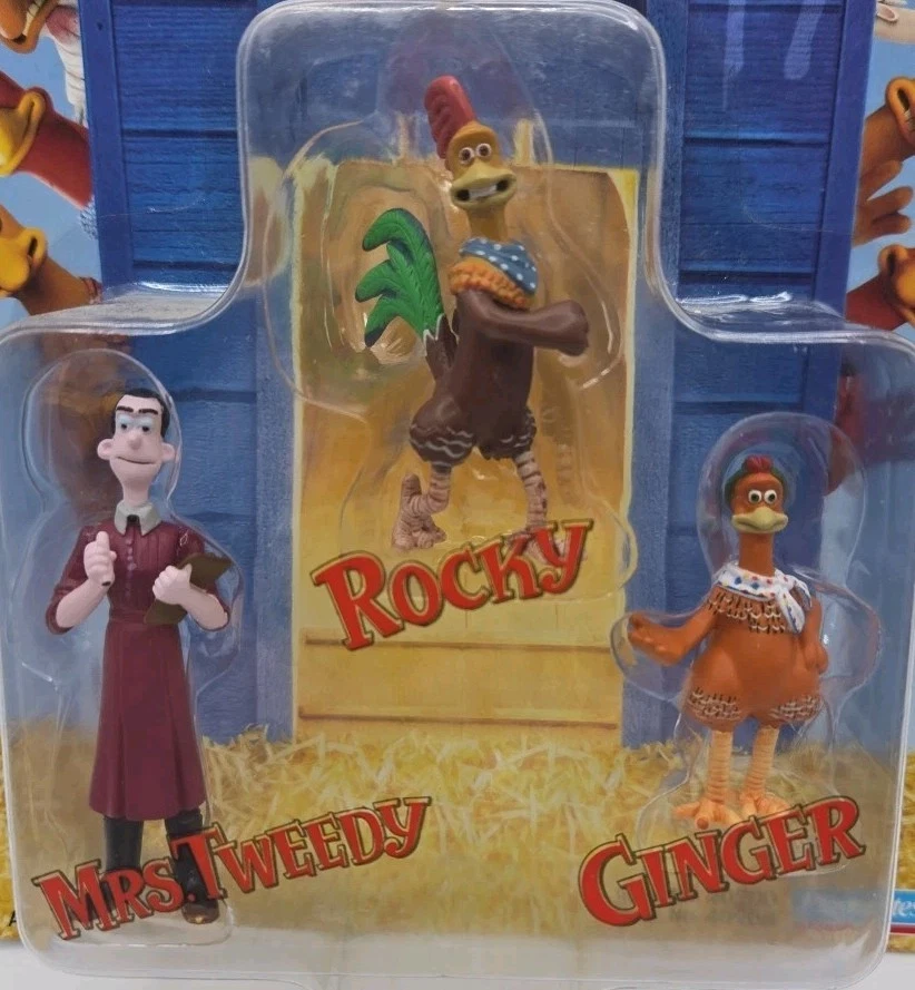 Playmates 2000 Chicken Run figures Rocky/Mrs Tweedy/Ginger sealed - Image 3 of 3