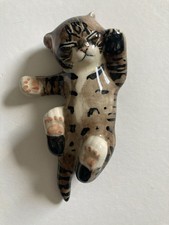 Vintage Seneshall Kitten / Lying Down Cat Signed Studio Six 1982 17cm