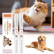 2x Pet Oral Repair Gel, Pet Teeth Cleaning Pen, Breath Freshener Care Cleaner