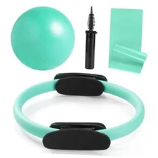  Pilates Ring, Pilates Ring Circle and Ball Set, 12 Inch Magic Circle Pilates 