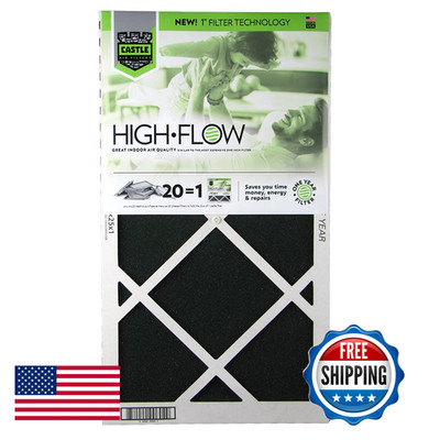 Castle Filters No Toil Castle One-Year Hvac Furnace Filter 14 X 25 X 1 Black
