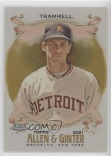 2021 Topps Allen & Ginter Chrome Gold Refractor /50 Alan Trammell #288 HOF v9t