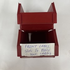 USA Empak RED  SET - 8 Stackable Storage Bins  Parts/Screws 5 x 4"x 3-1/4 BIN FS