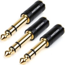 ANDTOBO 1/4'' 6.35mm Male to 1/8'' 3.5mm 1/4 3.5mm Female -3PACK