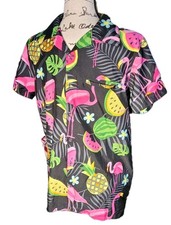 VINTAGE KAMEHAMEHA COLORFUL HAWAIIAN SHIRT SIZE SMALL PRE-OWNED EXCELLENT POLY