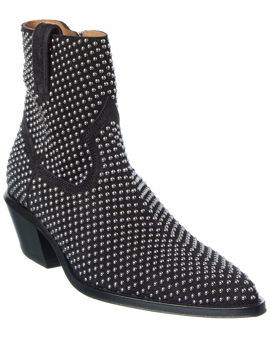 Off-White Stud Texas Suede Bootie Womens Black 36 111290₽