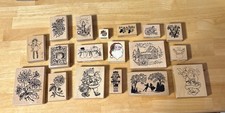 Variety Lot Of Rubber Stamps - 18 Items - Crafting Scrapbooking Christmas