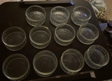 Vintage Glass Mason Jar Style Ramekins Custard Bowl 4oz  - Set of 11 From 1950s