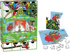 AQUARIUS Grinch Christmas Advent Calendar Puzzle Set (24 Jigsaw Puzzles / 50 Pie