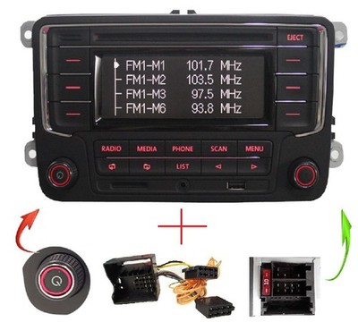 VW RCN210 Bluetooth Autoradio + Adapter CD USB AUX für Passat B6 MK5 6 Golf 5 6