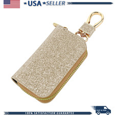 Bling Car Key Case Pu Leather Key Holder Metal Hook Silver Golden Bling Car Key Case Pu Leather Key Holder Metal Hook Silver Golden