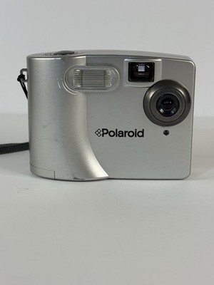 Polaroid PhotoMAX FUN Flash 640 0.4MP Digital Camera Silver Tested Works DIGICAM