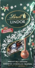 Lindt LINDOR Christmas Assorted Chocolate Candy Truffles Green Bag - 12.7oz