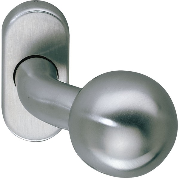 TüRknopf Drehbar Auf Rosette Oval, Edelstahl Matt-image