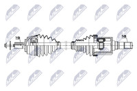 NTY Antriebswelle NPW-VV-162 FüR Volvo V40 525 Cross Country 526 Drive Gtdi