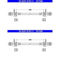 2X Ate BremsschlÄUche Hinten Innen Passend FÜR Nissan Rogue X-TRAIL Links+Rechts