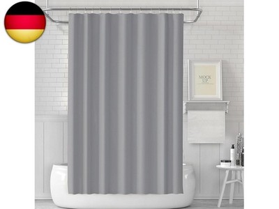 Duschvorhang Grau 180x180cm mit Gewicht Magnete Unten,Antischimmel Wasserdicht